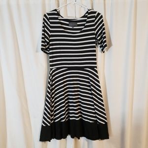 Sunday in Brooklyn Black and White Striped Dress